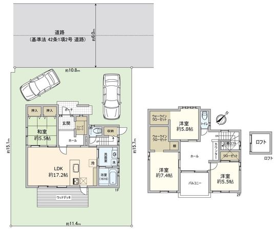 山本新町3丁目戸建 間取図(平面図) 山本新町3丁目戸建 間取図(平面図)