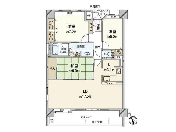 ウェリスハウス緑井 間取図(平面図) ウェリスハウス緑井 間取図(平面図)