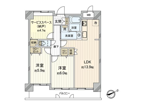 フローレンス八木駅前 間取図(平面図) 間取図(平面図)