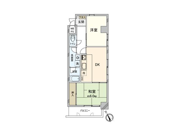 ダイアパレス大手町第2 間取図(平面図) ダイアパレス大手町第2 間取図(平面図)