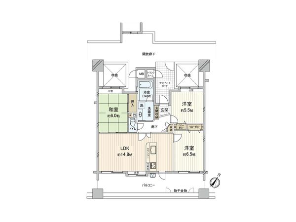 フォレストコート落合南 間取図(平面図) フォレストコート落合南 間取図(平面図)