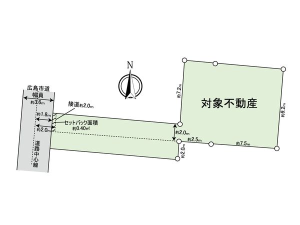 宇品西2丁目 土地(古家あり) 区画図 宇品西2丁目 土地(古家あり) 区画図