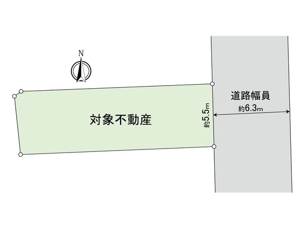 西本浦町土地(古家あり) 地形図