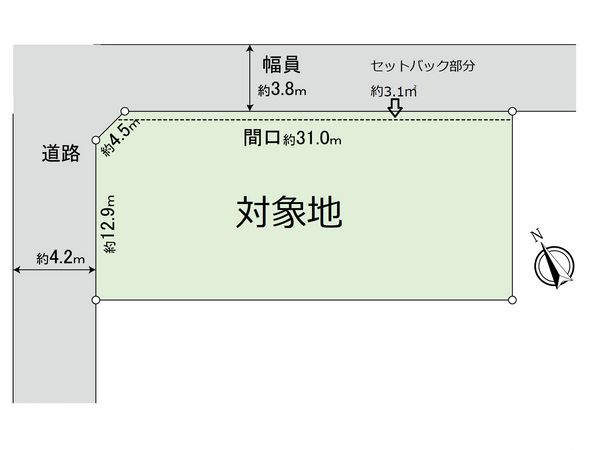 仁保一丁目 土地(古家あり) 区画図 仁保一丁目 土地(古家あり) 区画図