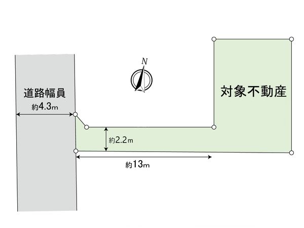 北大河町 土地(古家あり) 区画図 北大河町 土地(古家あり) 区画図