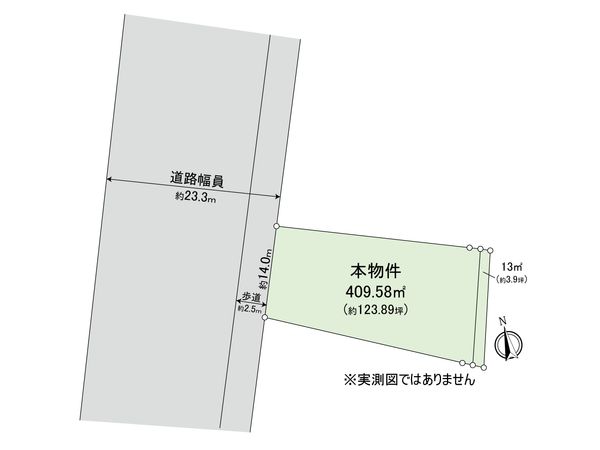 阿賀北9丁目 土地(古家あり) 区画図 阿賀北9丁目 土地(古家あり) 区画図