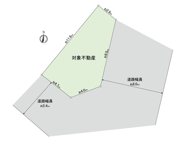 白島九軒町 土地(古家あり) 区画図 白島九軒町 土地(古家あり) 区画図