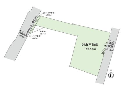南大河町 土地No.2 区画図