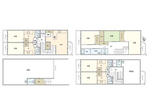 吉島西3丁目 戸建 間取図(平面図) 吉島西3丁目 戸建 間取図(平面図)