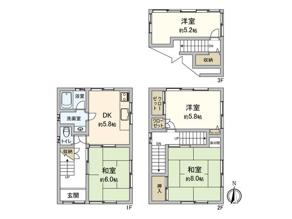 皆実町6丁目 戸建 間取図(平面図) 皆実町6丁目 戸建 間取図(平面図)