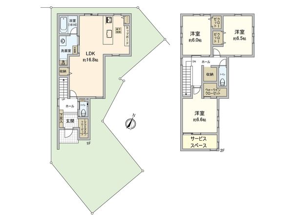 旭1丁目 新築3号棟 間取図(平面図) 旭1丁目 新築3号棟 間取図(平面図)