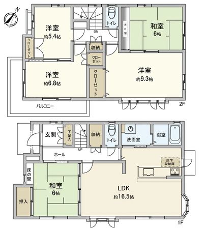 吉浦上城町戸建 間取図(平面図) 吉浦上城町戸建 間取図(平面図)