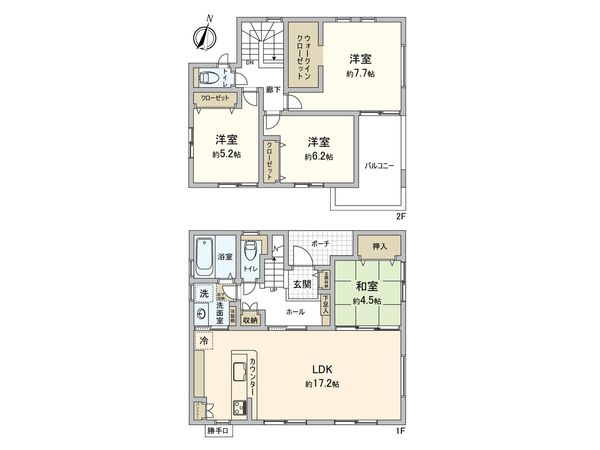 瀬野1丁目 新築No.2 間取図(平面図)