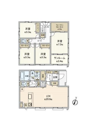 西本浦町 新築戸建 間取図(平面図)