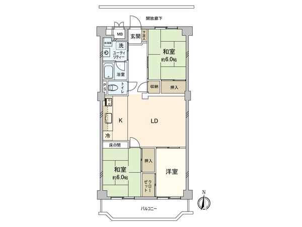 みゆきパークマンション A棟 間取図(平面図) みゆきパークマンション A棟 間取図(平面図)