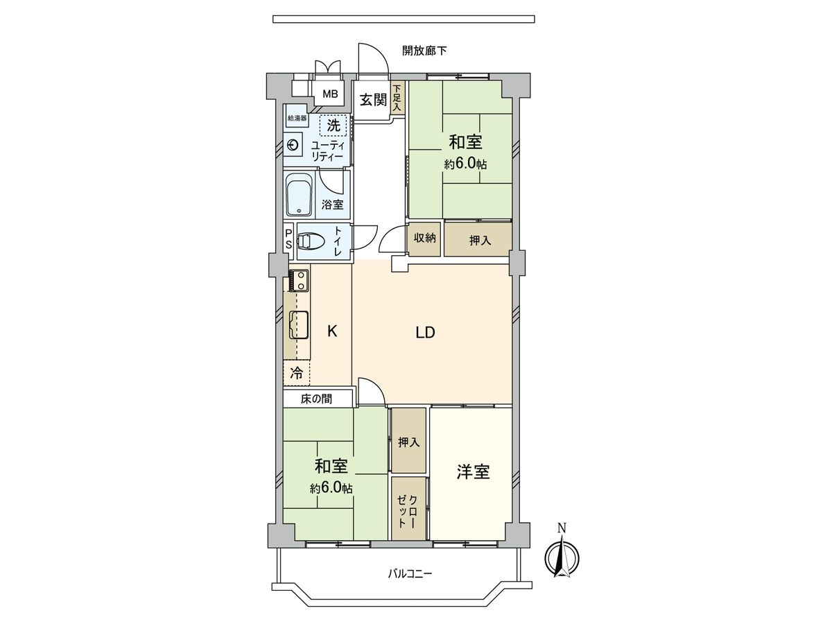 みゆきパークマンション A棟 間取図(平面図) 間取図(平面図)