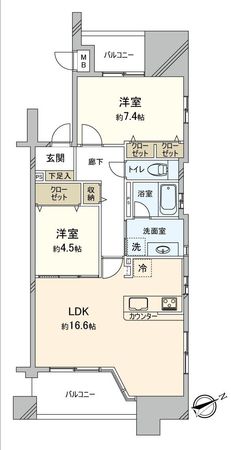 藤和小町ホームズ 間取図(平面図) 間取図(平面図)