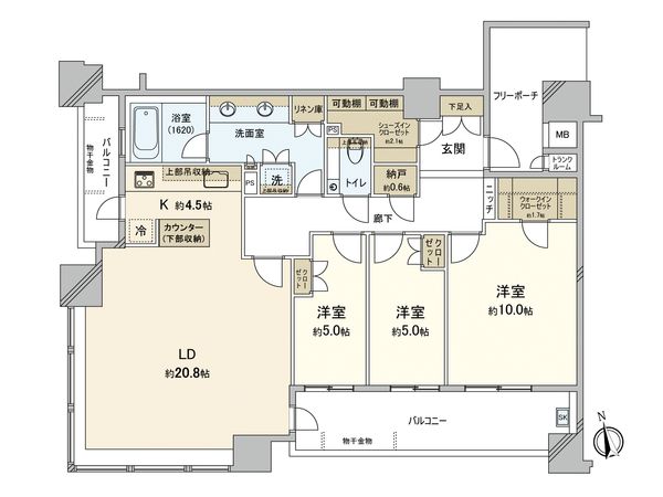 パークホームズ上幟町グランクロワ 間取図(平面図)