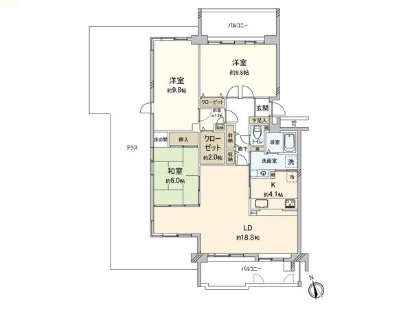 センチュリーパーク千田町 間取図(平面図)