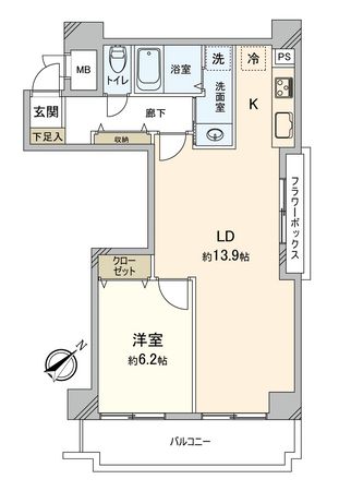 カルチェ大手町 間取図(平面図)
