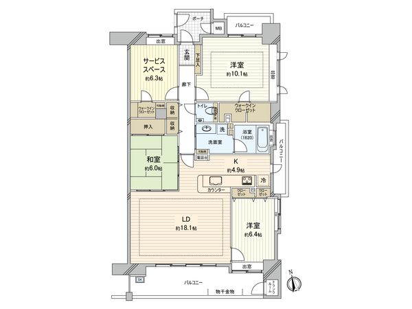フローレンス上幟町グランドアーク 間取図(平面図) 間取図(平面図)
