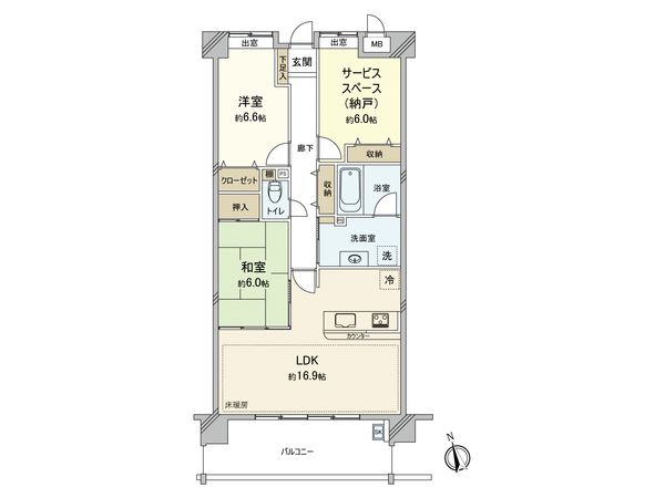 ルミナス上幟町エクセレール 間取図(平面図) ルミナス上幟町エクセレール 間取図(平面図)