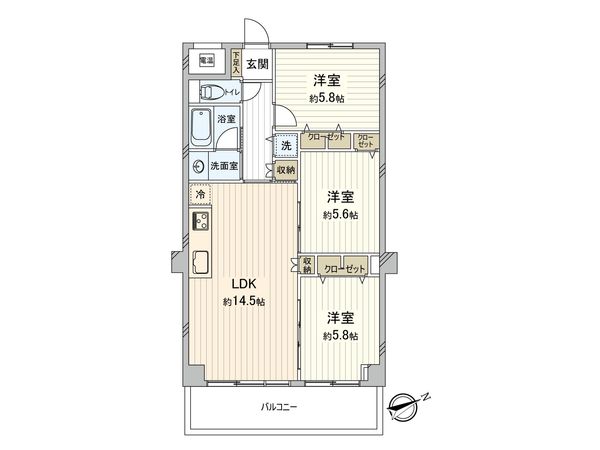 CO-OPマンションシートピア 間取図(平面図)