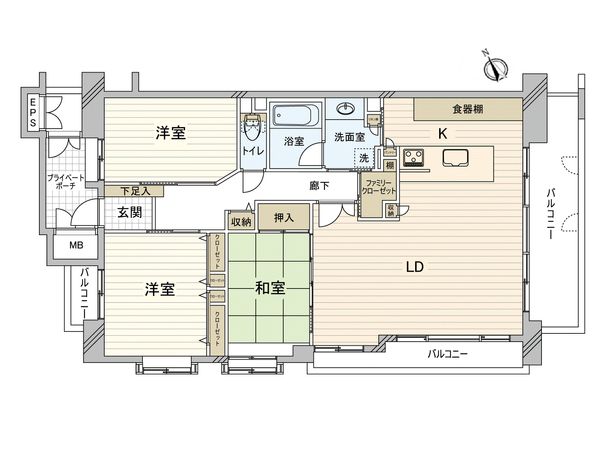 藤和皆実町ホームズ 間取図(平面図) 間取図(平面図)