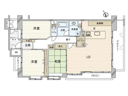 藤和皆実町ホームズ 間取図(平面図) 間取図(平面図)