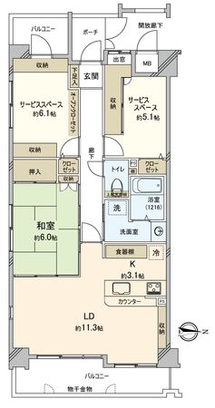 フローレンス幟町 間取図(平面図) フローレンス幟町 間取図(平面図)