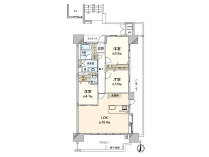 アイステージ宇品東 間取図(平面図)