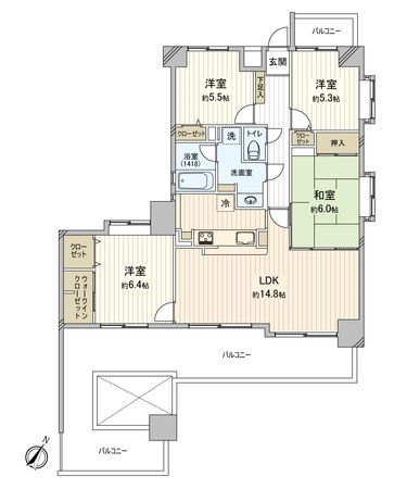 ヴェルディ宇品東 間取図(平面図) ヴェルディ宇品東 間取図(平面図)