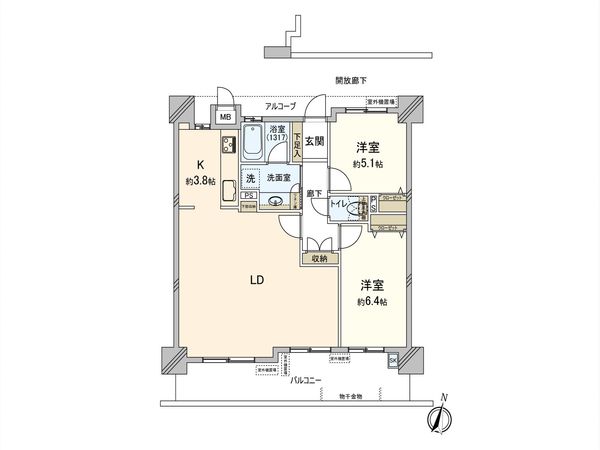コンツェルトパーク東霞 間取図(平面図)