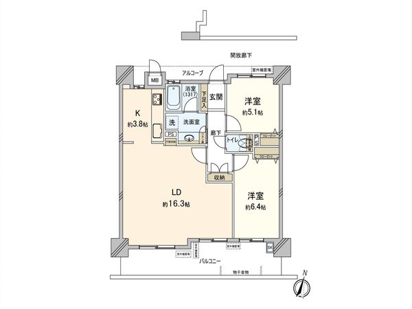 コンツェルトパーク東霞 間取図(平面図)