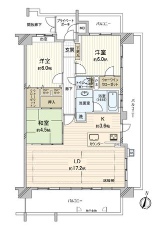 ノーヴァエスト青崎壱番館 間取図(平面図) ノーヴァエスト青崎壱番館 間取図(平面図)