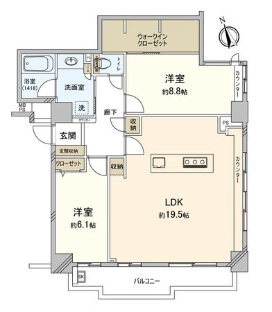 ライオンズタワー平和大通りシティマークス 間取図(平面図) ライオンズタワー平和大通りシティマークス 間取図(平面図)