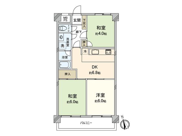 ダイアパレス吉島 間取図(平面図) ダイアパレス吉島 間取図(平面図)