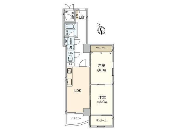 チサンマンション平和大通り 間取図(平面図) チサンマンション平和大通り 間取図(平面図)