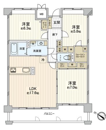 パブリコーポ呉本通 間取図(平面図) パブリコーポ呉本通 間取図(平面図)
