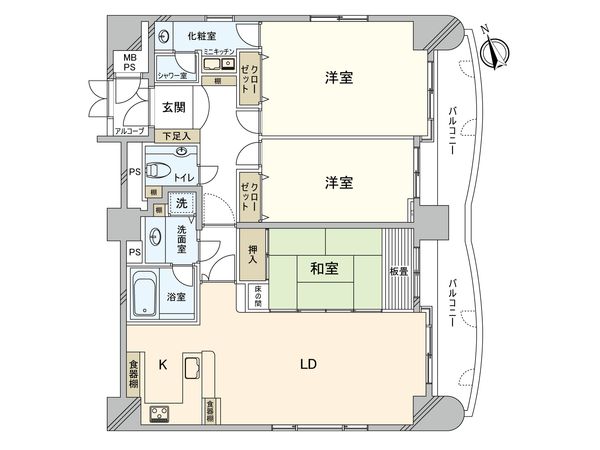 ライオンズマンション上幟町 間取図(平面図) ライオンズマンション上幟町 間取図(平面図)