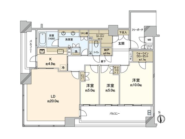 パークホームズ上幟町グランクロワ 間取図(平面図) 間取図(平面図)