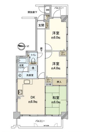 フローレンス幟町 間取図(平面図) フローレンス幟町 間取図(平面図)