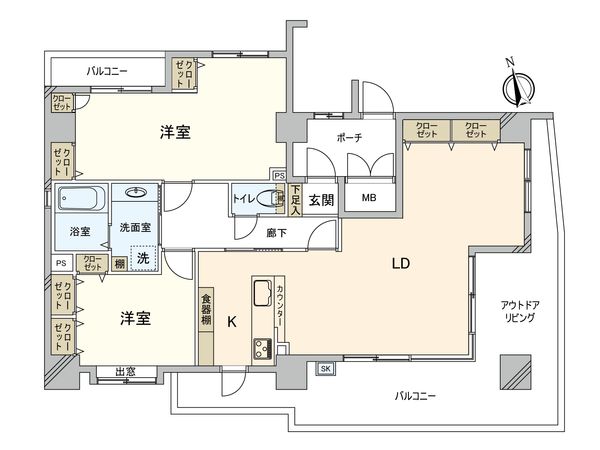 クオリスリバーコート加古町 間取図(平面図) クオリスリバーコート加古町 間取図(平面図)