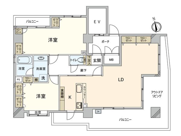 クオリスリバーコート加古町 間取図(平面図) クオリスリバーコート加古町 間取図(平面図)