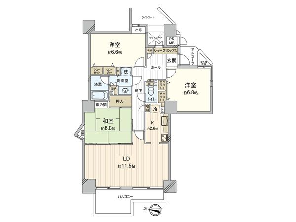 ダイアパレス牛田天水苑 間取図(平面図) 間取図(平面図)