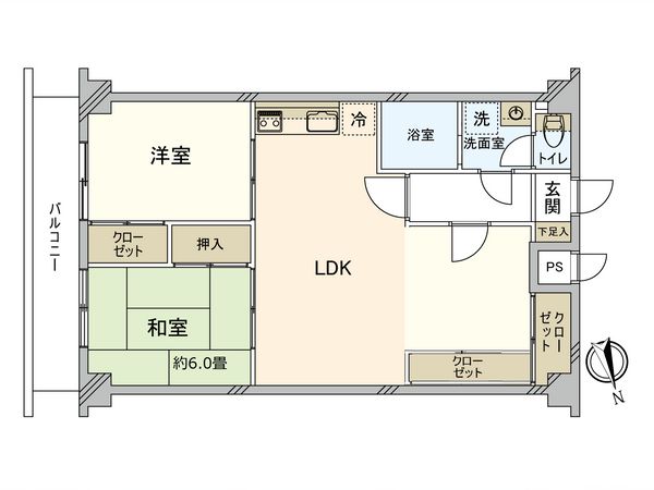 ロッコーマンション竹屋町 間取図(平面図)
