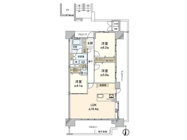 アイステージ宇品東 間取図(平面図)