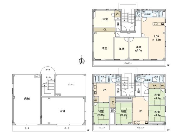 レーベン倉岡 間取図(平面図) レーベン倉岡 間取図(平面図)