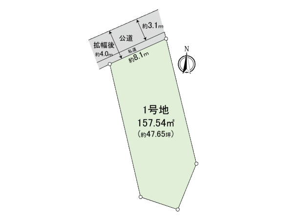 福島土地1号地 地形図