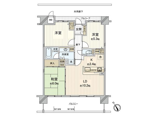 アルファステイツ倉敷駅前公園通りⅡ 間取図